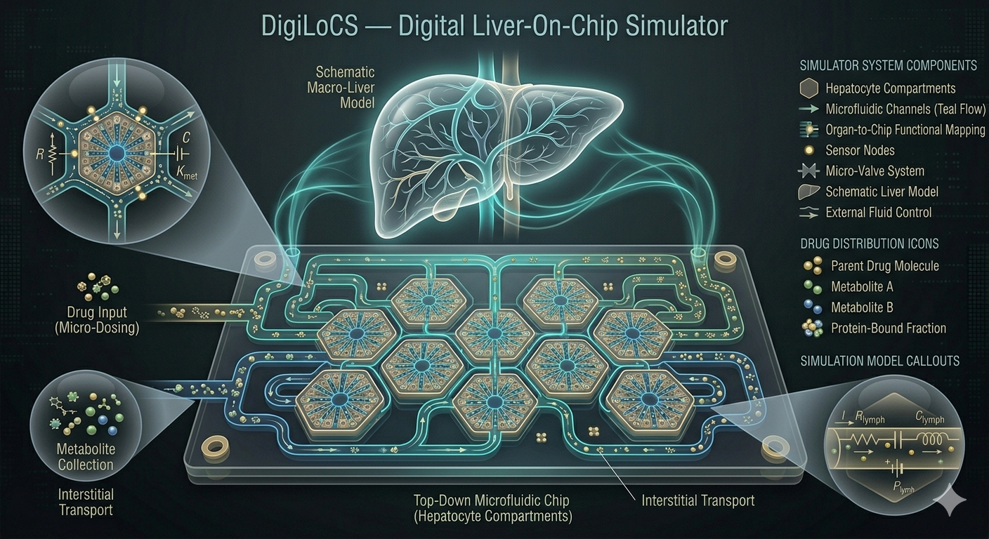 DigiLoCS liver-on-chip simulator